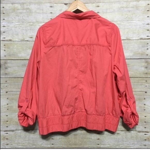Maurices Lightweight 3/4 sleeve Coral buttoned Jacket plus size 14 - Picture 5 of 6